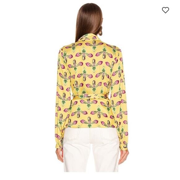 PatBO Yellow Floral Wrap Blouse - Picture 2 of 7